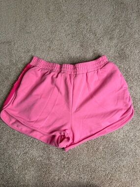 Pink 5 Stripe Shorts Lounge Sweat Shorts Neon Stripe‎ Trim Size XL